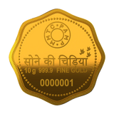 10 GM GOLD 999.9 MINTED COIN OCTAGONAL SONE KI CHIDIYA MINTED CARD (BOX)