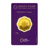 10 GM GOLD 999.9 MINTED COIN OCTAGONAL SONE KI CHIDIYA MINTED CARD (BOX)