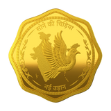 10 GM GOLD 999.9 MINTED COIN OCTAGONAL SONE KI CHIDIYA MINTED CARD (BOX)