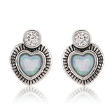 Opulent Opal Love Notes Sterling Silver Earrings