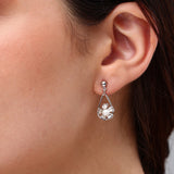 Breezy Leaf Cluster Silver Earrings