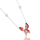 Cocoa Flutter Rhodium Plated Sterling Silver Necklace