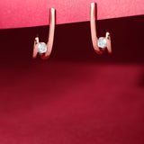 Curvy Chic Zenith Cubic Rose Gold Drop Earrings