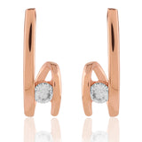 Curvy Chic Zenith Cubic Rose Gold Drop Earrings