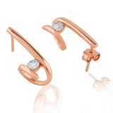 Curvy Chic Zenith Cubic Rose Gold Drop Earrings