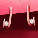 Curvy Chic Zenith Cubic Rose Gold Drop Earrings