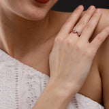 Dazzling Bow Rose Gold Plated Silver Ring