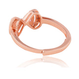 Dazzling Bow Rose Gold Plated Silver Ring