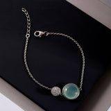 Mystic Green Bead Silver Bracelet - Diavo Jewels