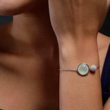 Mystic Green Bead Silver Bracelet - Diavo Jewels