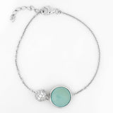 Mystic Green Bead Silver Bracelet - Diavo Jewels