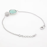 Mystic Green Bead Silver Bracelet - Diavo Jewels