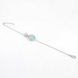 Mystic Green Bead Silver Bracelet - Diavo Jewels