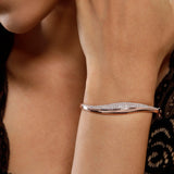 Dazzling Zircon Silver Bangle - Diavo Jewels