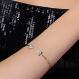 Turquoise Tranquility Gold Plated Bangle - Diavo Jewels