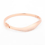 Dazzling Zircon Silver Bangle - Diavo Jewels