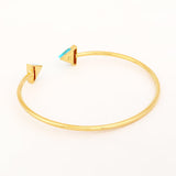 Turquoise Tranquility Gold Plated Bangle - Diavo Jewels