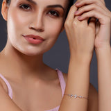 Dainty Zircon Silver Infusion Bracelet - Diavo Jewels
