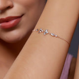 Dainty Zircon Silver Infusion Bracelet - Diavo Jewels
