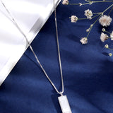 Grid of Glamour Silver Necklace