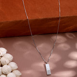 Grid of Glamour Silver Necklace