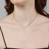 Grid of Glamour Silver Necklace