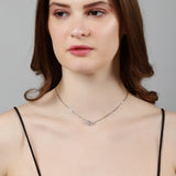 Glint of Grandeur Silver Necklace