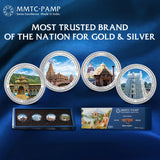 80 GMS CHAR DHAM COLLECTION 999.9 SILVER COIN SET OF FOUR (20 GMS*4)