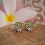 Emerald Elegance Diamond Butterfly Earrings