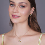 Emerald Elegance Diamond Butterfly Earrings