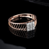 Gleaming Matrix Lattice Diamond Ring