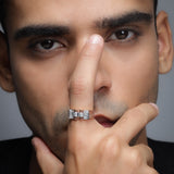 Baroque Bars Men's Diamond Ring