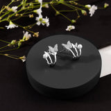 Whimsical Spring Trio Silver Earrings - Diavo Jewels