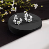 Whimsy Meadow Charm Silver Studs - Diavo Jewels