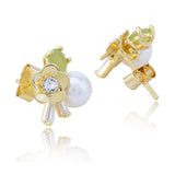 Miniature Floral Breeze Silver Earrings. - Diavo Jewels