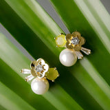 Miniature Floral Breeze Silver Earrings. - Diavo Jewels