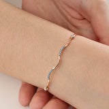 Diamond Elegance Wave Bracelet