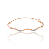 Diamond Elegance Wave Bracelet