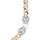 Twin Beast of Glory Men's Silver Bracelet
