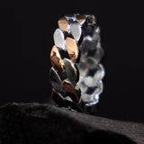 Elliptic Heritage Rose Gold Men's Silver Band