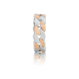 Elliptic Heritage Rose Gold Men's Silver Band