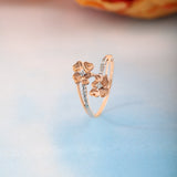 Graceful Dual Floral Ring