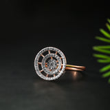 Concentric Rings Sparkling Diamond Ring