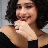Concentric Rings Sparkling Diamond Ring