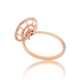 Concentric Rings Sparkling Diamond Ring
