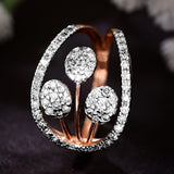 Heavenly Halo Tri-Cluster Diamond Ring