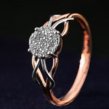 Intertwined Roots of Love Diamond Ring