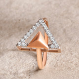 Diamond Triangle Symphony Ring