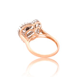 Joyous Swirl Halo Diamond Ring