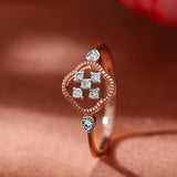 Blissful Quatrefoil Pear Diamond Ring